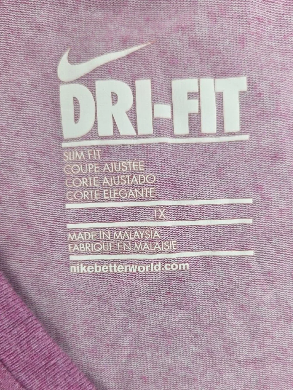 Nike Dri-FIT V-Neck Tee in Heather Purple